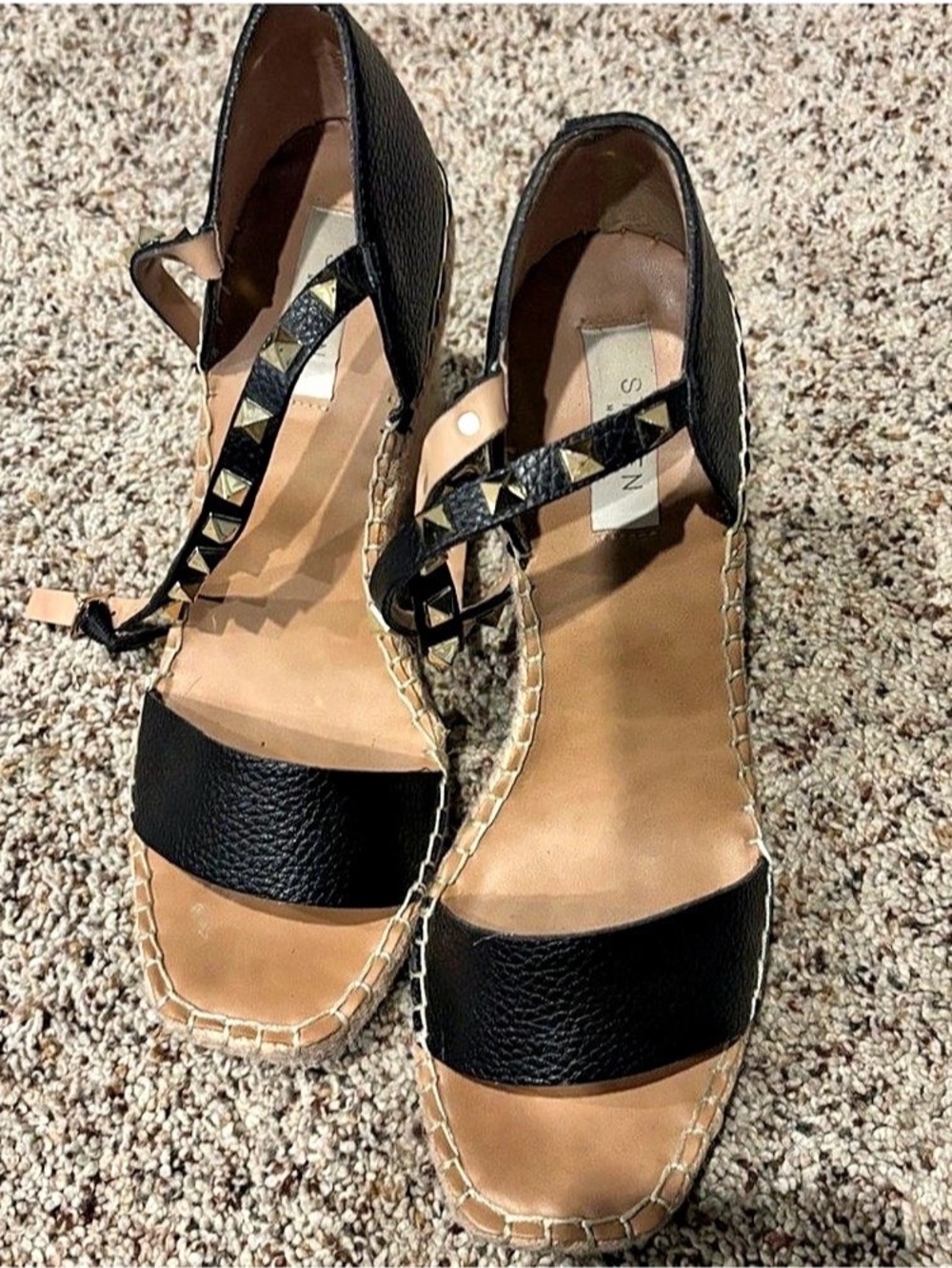 ‼️ISO - STEVEN by Steve Madden Kinlee Studded Espadrille Wedge Sandals